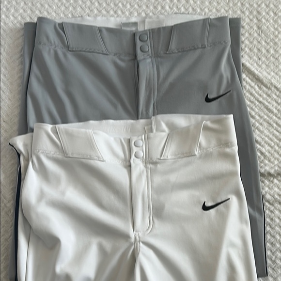 Bundle of 2 Nike White and gray baseball Pants with Black Accents - Picture 16 of 16